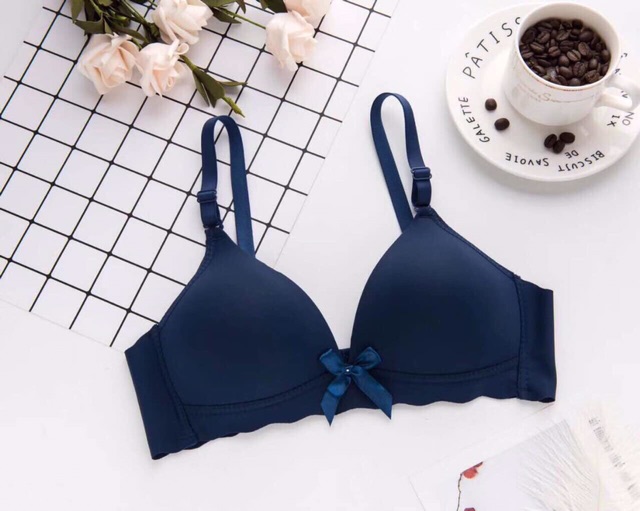 Áo Lót Đính Nơ Viền Sóng Cực Xinh 6699.