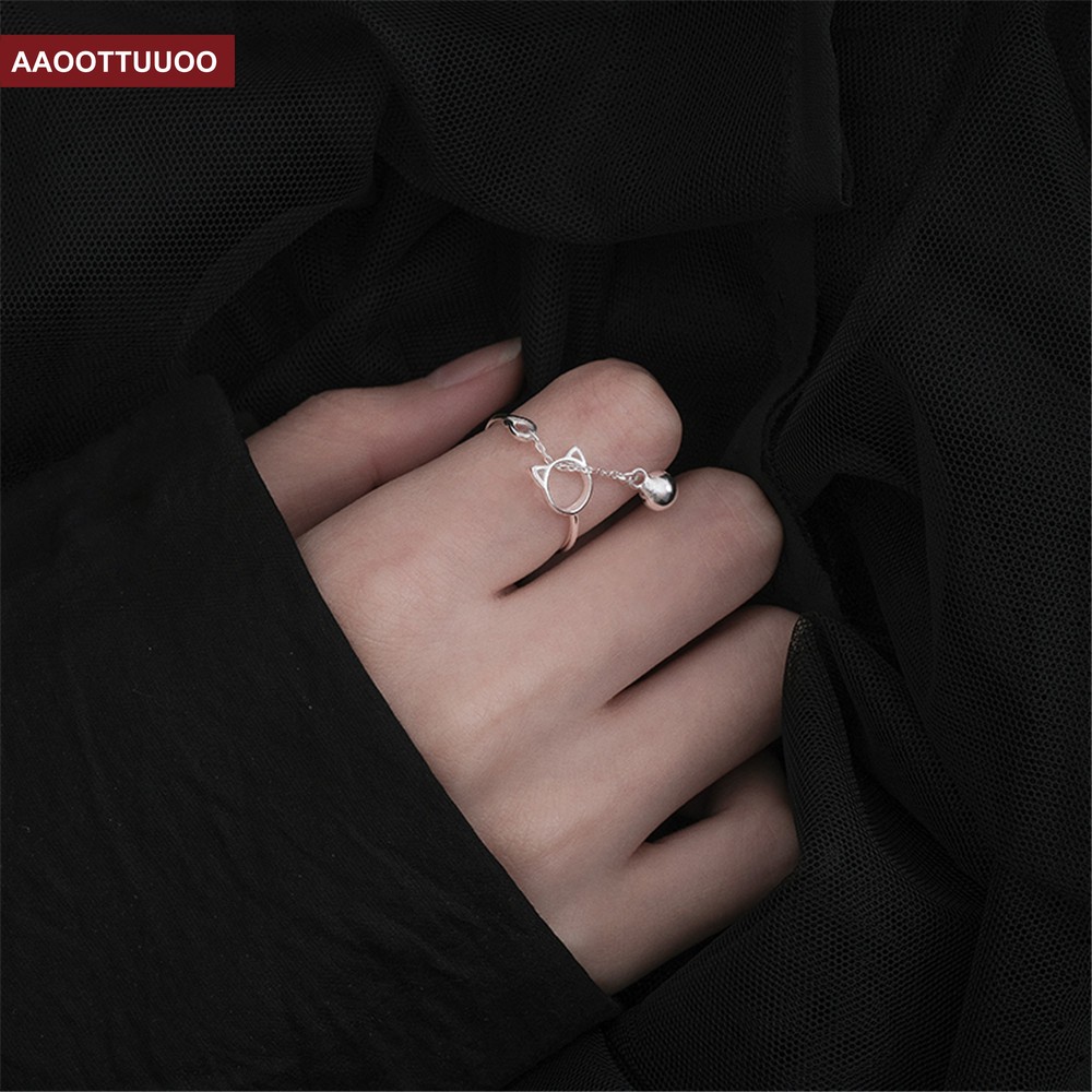 Nhẫn Hở Hình Chú Mèo Dễ Thương