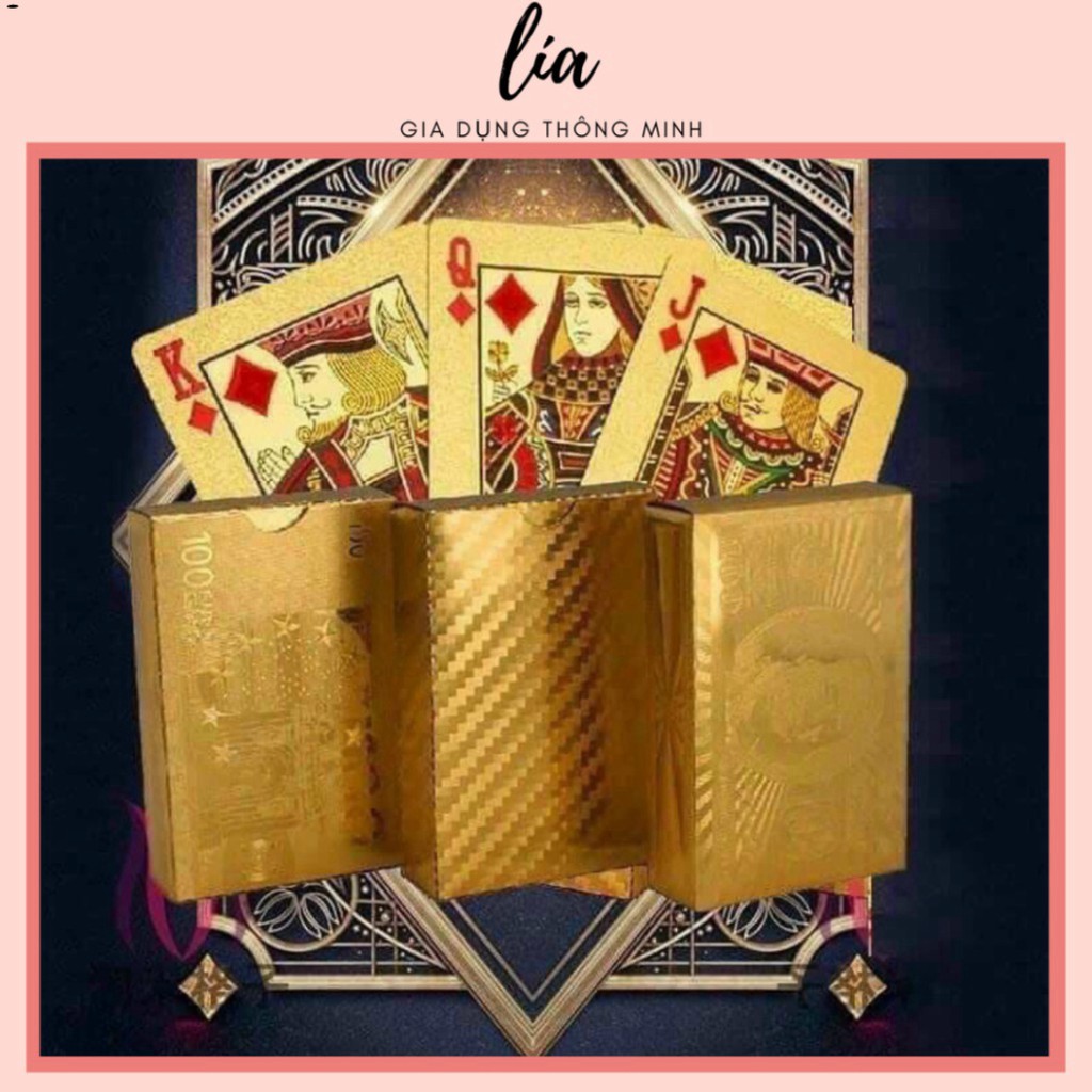BỘ BÀI TÂY MẠ VÀNG 24K MANG TÀI LỘC MAY MẮN