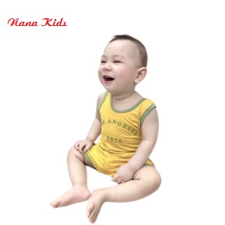 bộ thun lạnh sát nách bé trai quần thể thao thương hiệu minkymon cho bét ƯC 6 kg đến 15 kg