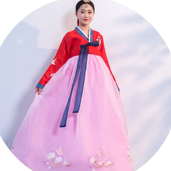 Hanbok Hàn quốc thêu hoa cho bạn nữ-có size cho bé gái.