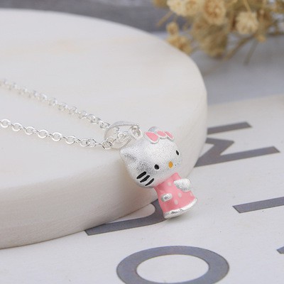 Set 3 Dây Chuyền Bạc S925 Mặt Hello Kitty