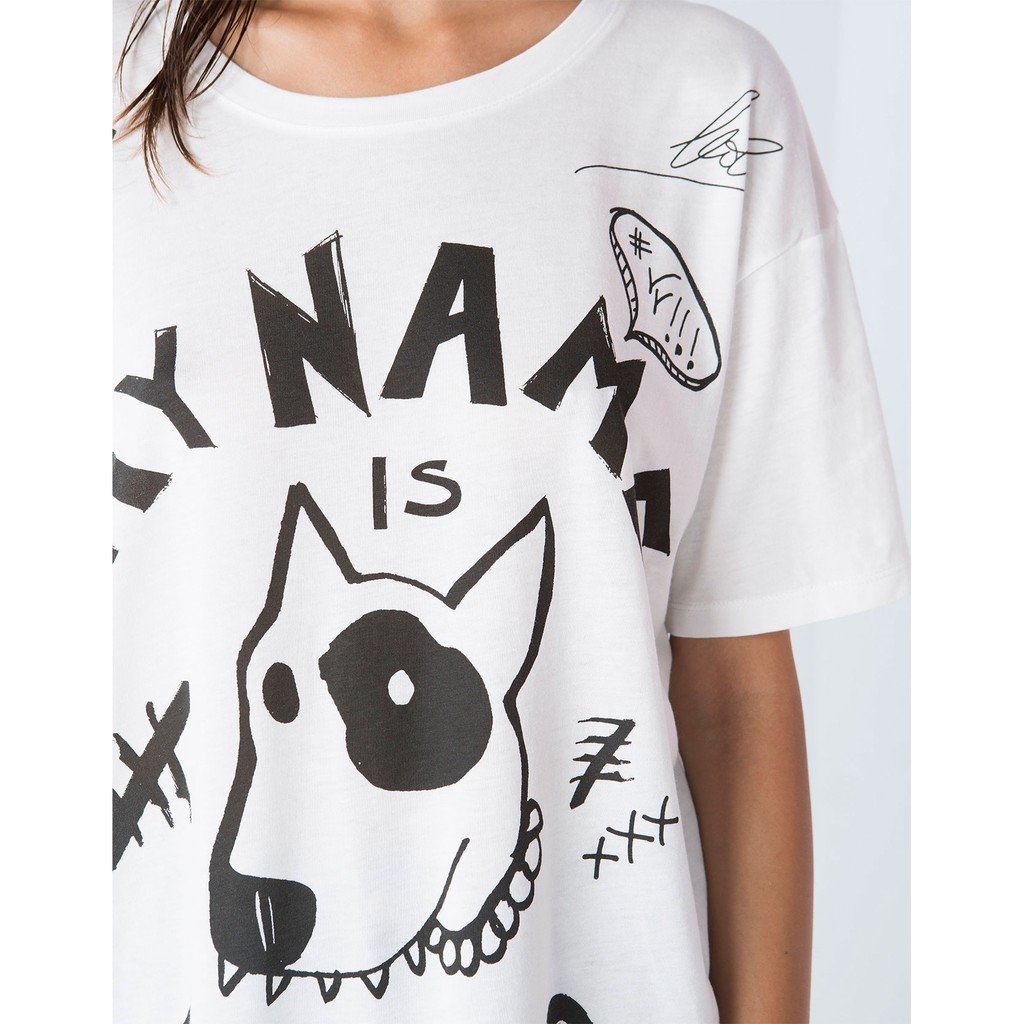 BERSHKA - Dog T-shirt