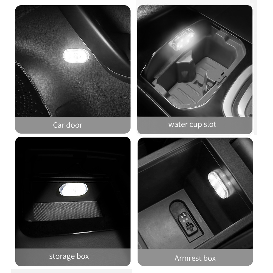 Đèn led Đọc Sách 5v Cảm Ứng Từ Tính Cổng Sạc usb Màu Sắc Gắn Cửa Xe Hơi Tiện Dụng
