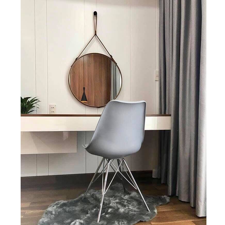 Gương dây da trang điểm, gương tròn decor sang trọng, gương treo tường trang trí - Đường kính 40cm 50cm 60cm