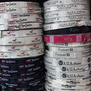 Nhãn mác vải may cổ áo