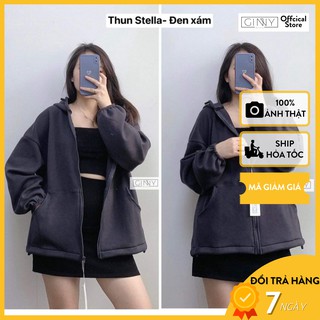 Áo Khoác Thun Nữ Stella| Khoác Thun Da Cá Form Rộng| Thời Trang Nữ