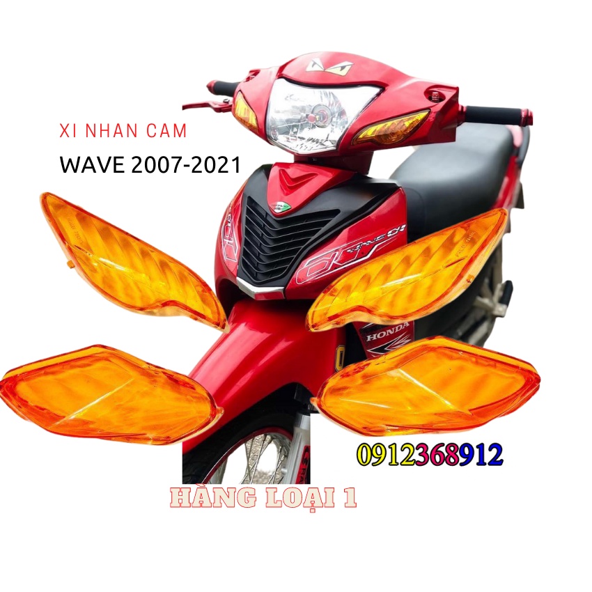 Nắp xi nhan cam trước sau lắp cho xe wave 2007 đến 2021 (100cc 50cc 110cc) siêu đẹp