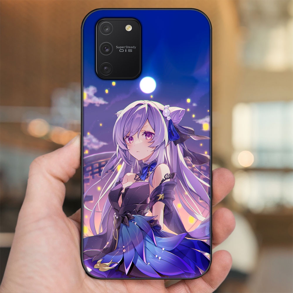Ốp lưng Samsung S10 Lite viền đen in hình Keqing Genshin Impact