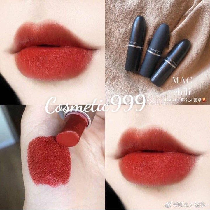 auth 100% FULLSIZE son mac chili màu đỏ ớt , ruby woo đỏ lạnh siêu xinh -cosmetic999