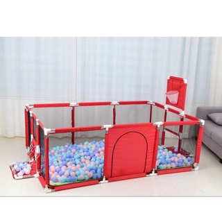 Quây bóng, quây cũi nhà bóng cho bé có ném bóng rổ - Kích thước 1m2x 2m3