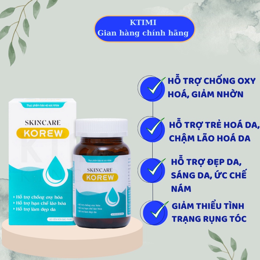 Viên uống bổ sung Vitamin Korew Ktimi 60 viên sáng da, mờ thâm nám