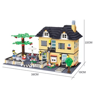Bộ lego xếp hình biệt thự nhà vườn hàng chính hãng mẫu 3
