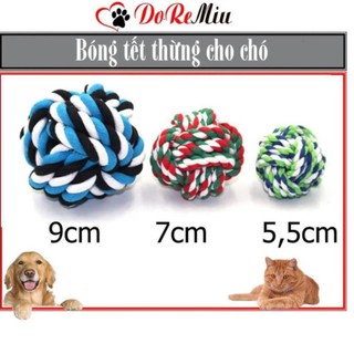 Bóng tết thừng tròn bóng thừng đồ chơi cho chó mèo tập cắn, dùng cho chó ngứa răng hay cắn đồ