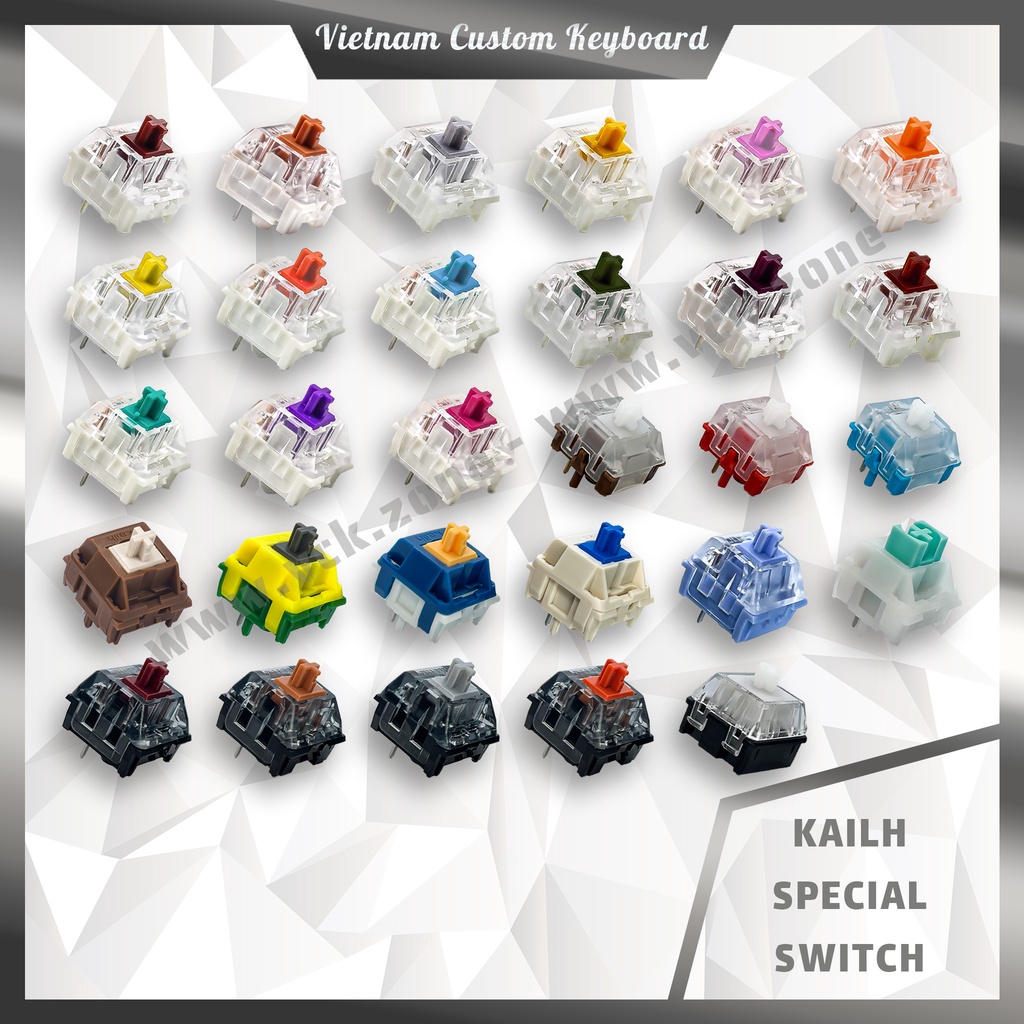 Tổng Hợp Kailh Special Switch | Speed | Heavy | Pro | Mid-Height | Canary | Knight Saber | Blueberry | Polia | Sun | VCK