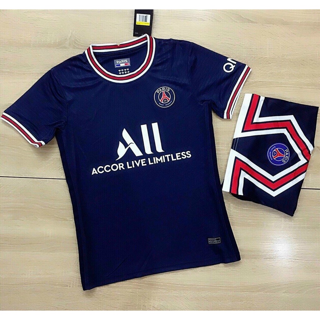 Có in Tên số theo yêu cầu. Bộ Quần Áo Thể Thao Bóng Đá PSG PARIS SAINT GERMAIN  Chất Mè - In Logo Theo Yêu Cầu