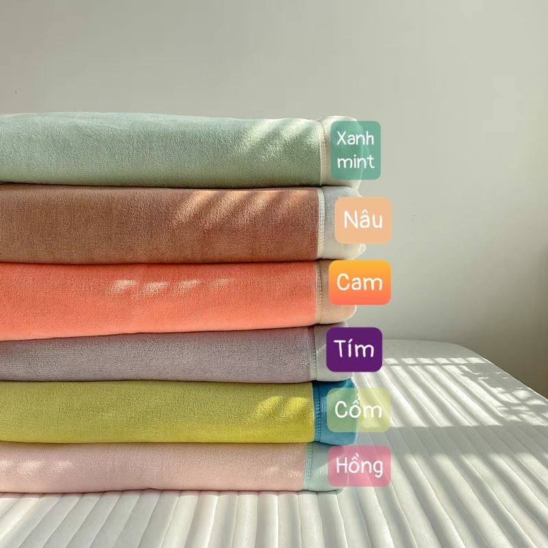 Chăn Tuyết Sợi Tơ Cho Mùa Đông Ấm Áp Nhiều Màu Sắc_ shinbedding