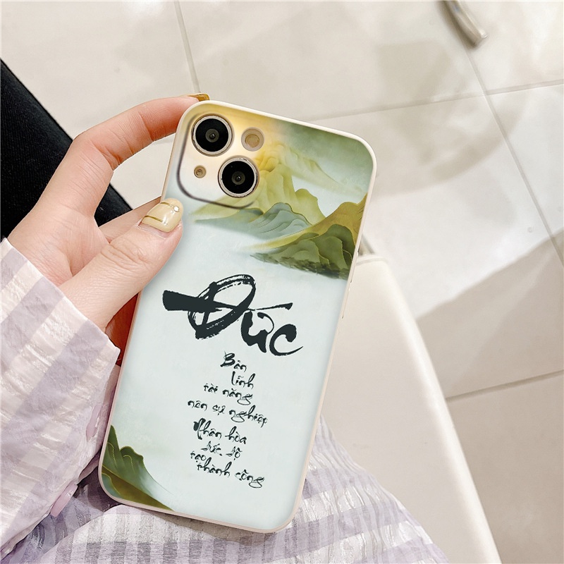 Ốp iphone mã viền nền chữ ĐỨC từ iphone 13promax 11 promax 12 pro max 6 6plus 7 plus 8 x xr xsmax