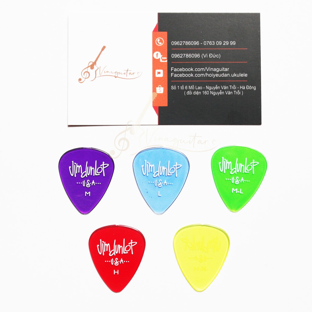  Pick Gảy Guitar Dunlop- Fender Chính Hãng - Phím Gảy Loại Tốt