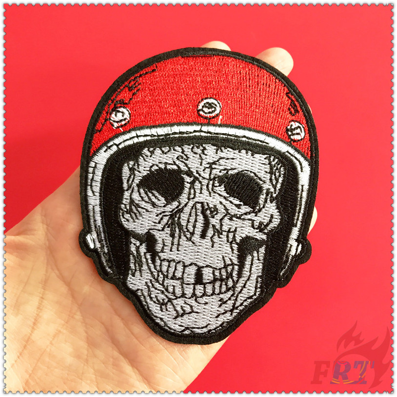 Miếng dán ủi trang trí quần áo thêu họa tiết bộ xương phong cách hiphop DIY