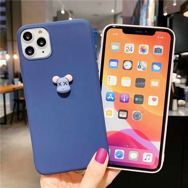 Ốp điện thoại TPU trang trí gấu hoạt hình cho iPhone 8 Plus5 5S SE 6 6S/6 6S Plus 7 8/7 Plus X XS XR Xs Max 11Pro Max | BigBuy360 - bigbuy360.vn