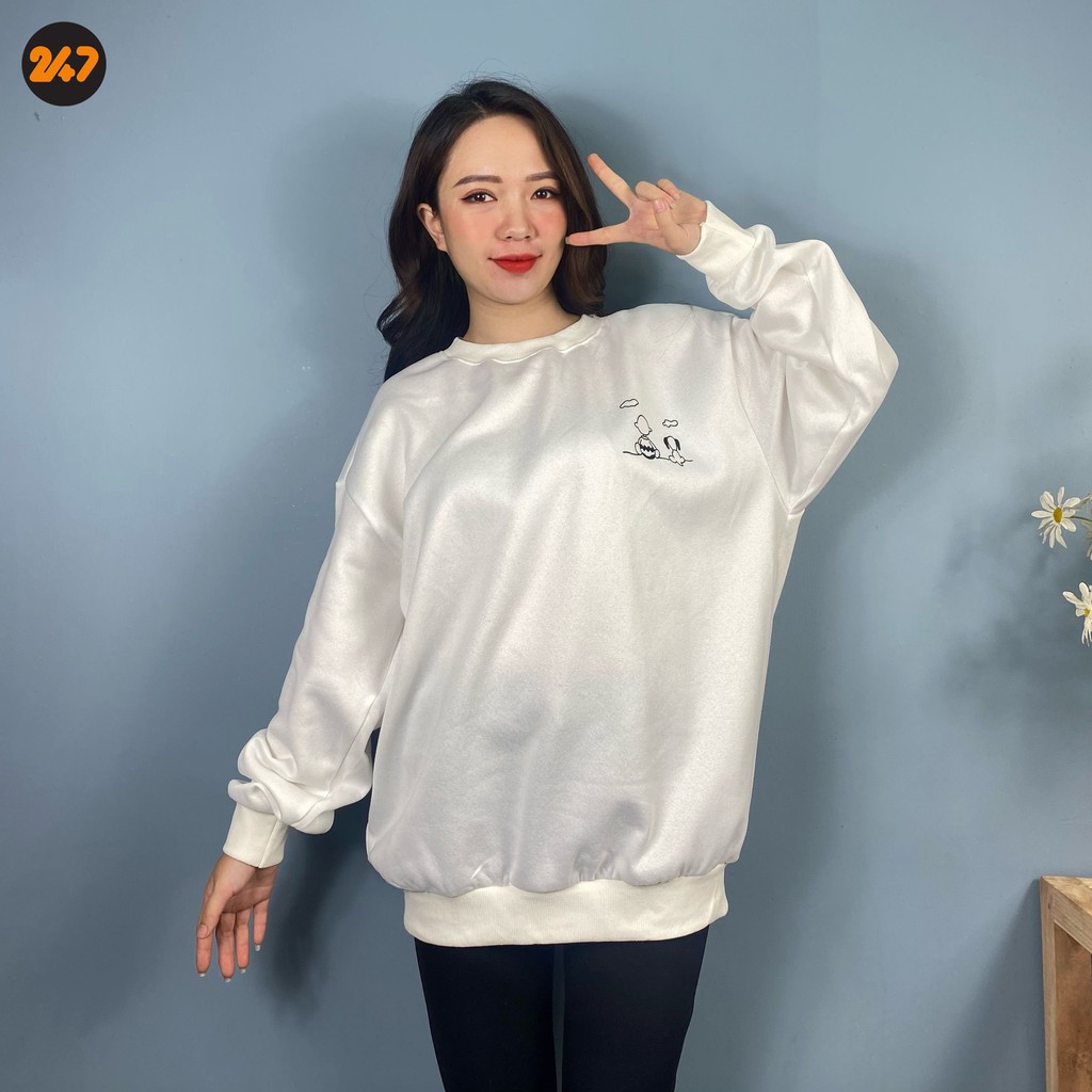 Ao nỉ SWEẢTẺR đôi bạn đen trắng dài tay UNIESEX | BigBuy360 - bigbuy360.vn