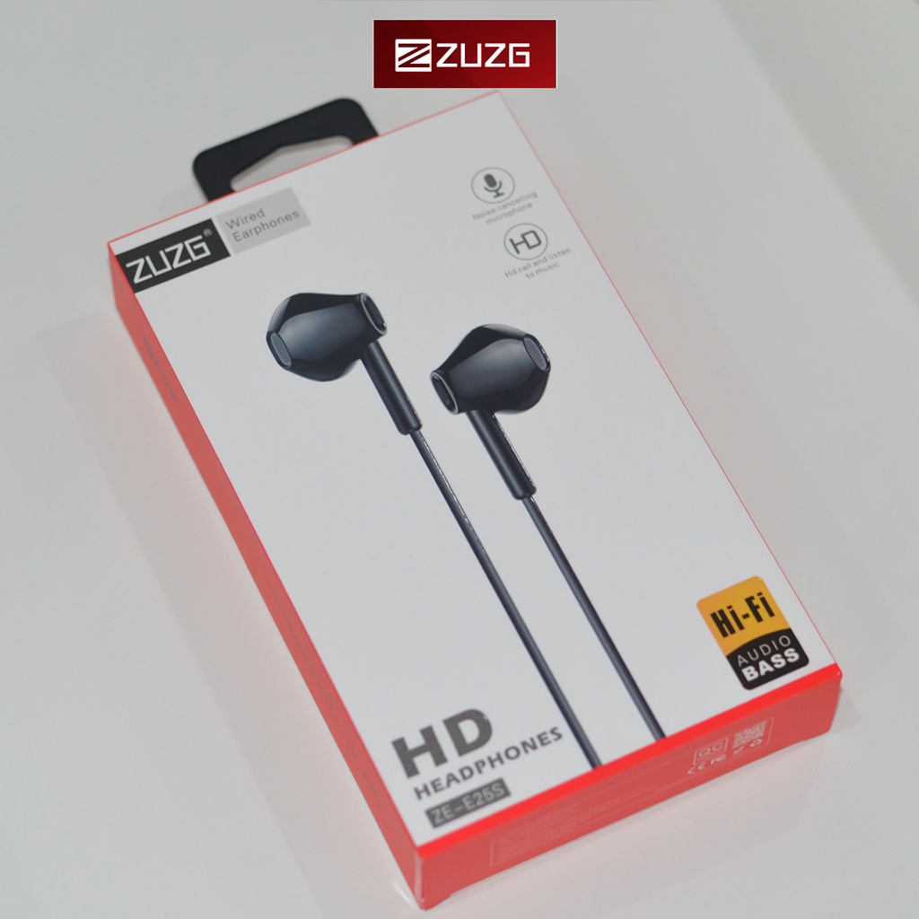 Tai nghe nhét tai ZUZG hỗ trợ âm Bass E25S (Jack 3.5mm) - Hàng chính hãng