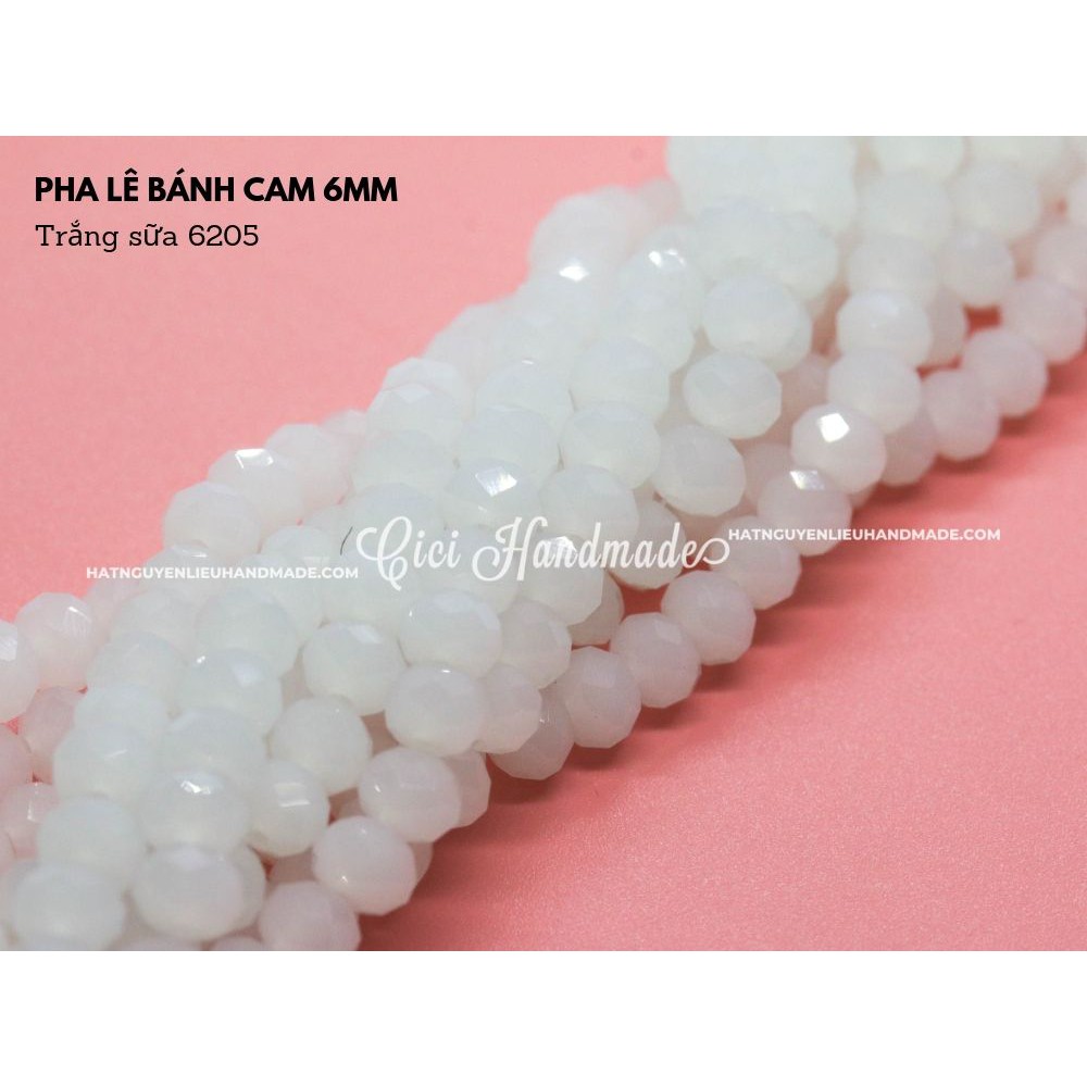 Pha lê bánh cam 6mm loại đẹp Cici Handmade chuyên hạt đá hạt pha lê hạt cườm hạt trang sức tự làm DIY