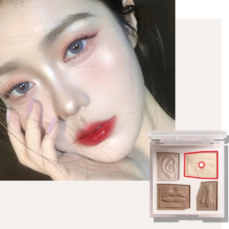 1 Phấn Bắt Sáng/Tạo Khối Tông Lì Trang Điểm Nền/Má Hồng Làm Sáng Da