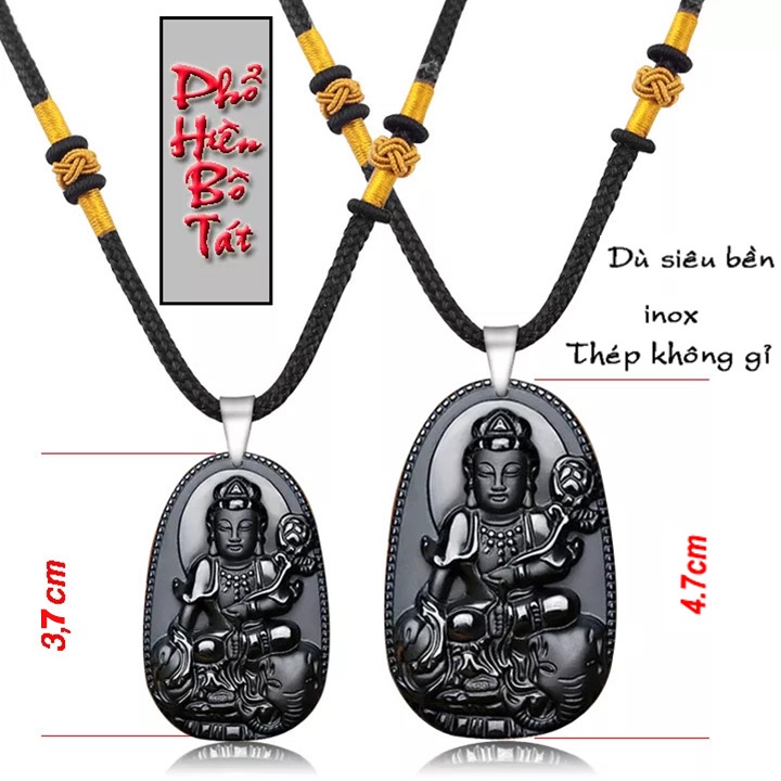 TẶNG kèm móc và dây dù 3ly - Dây chuyền mặt phật bản mệnh 12 tuổi - 2 size nam nữ - Phật Hư Không Tạng Bồ Tát