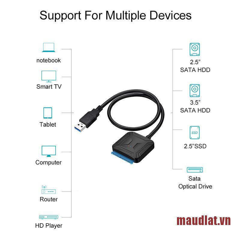 Maudlat USB 3.0 To Sata 3.5 2.5 Hard Drive Adapter Cable For Samsung Seagate WD