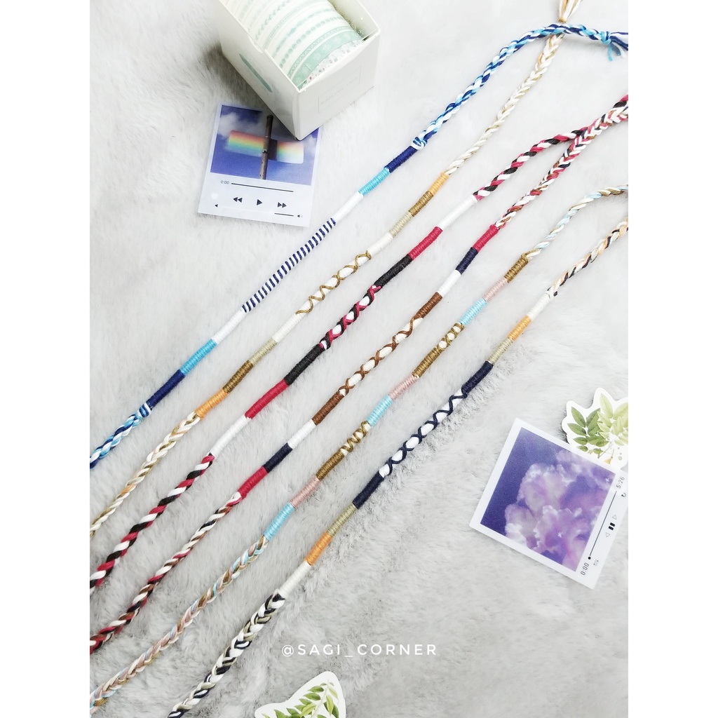 Vòng tay, vòng chân handmade bằng chỉ l Vòng wrap nhiều màu | BigBuy360 - bigbuy360.vn