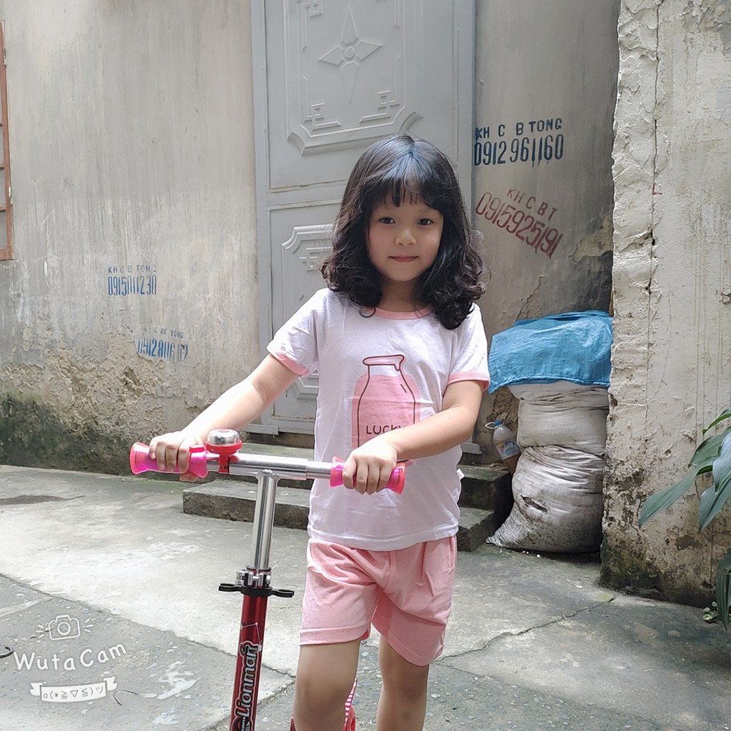 Bộ Quần Áo Trẻ Em, Bộ cotton xuất Hàn cho bé gái từ 1-6 tuổi