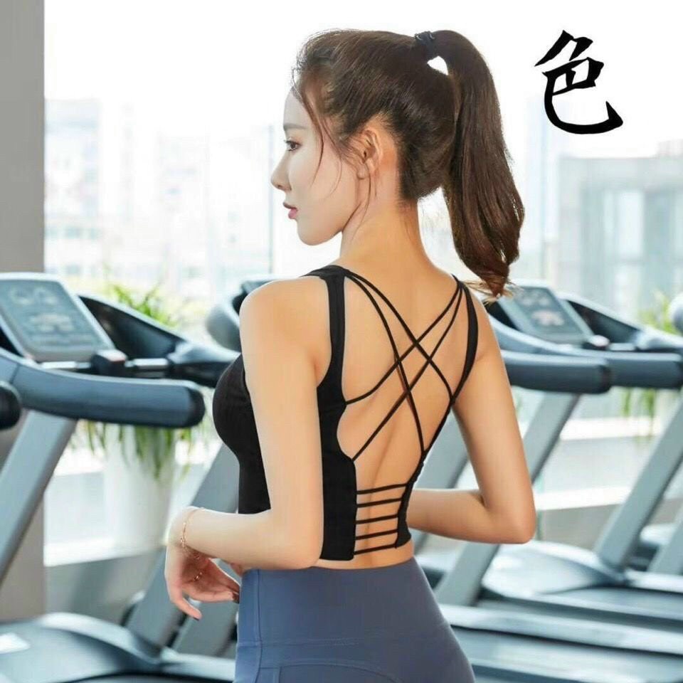Áo Lót Nữ Cotton Tập Gym Hở Lưng Mặc Mát Co Giãn Thoải Mái Hieu Store24h - 6000
