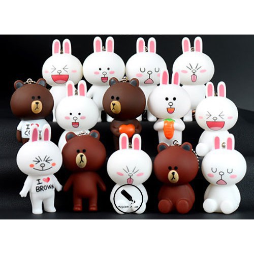  Móc khóa gấu brown và thỏ cony Q-004  D chuyên sỉ