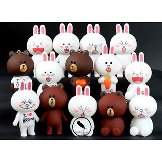 Móc khóa gấu brown và thỏ cony