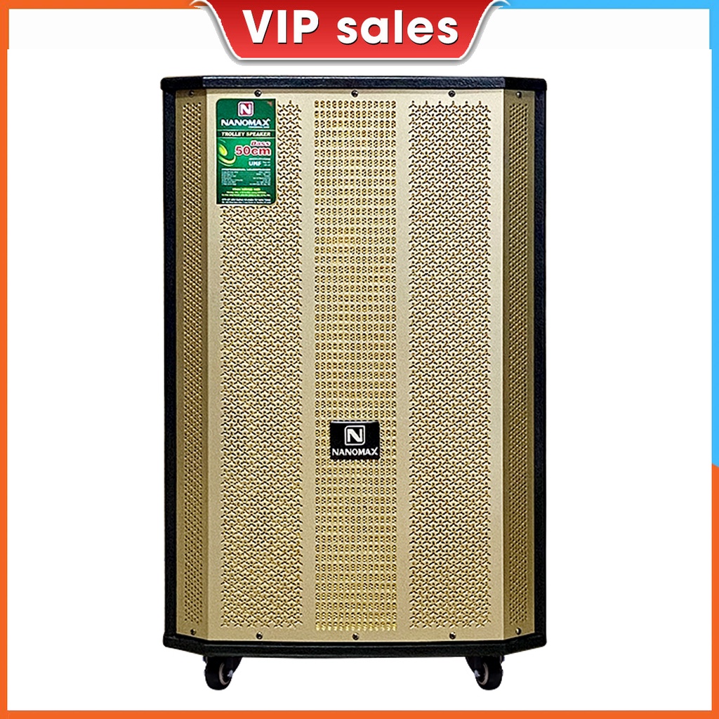Loa Kéo Karaoke Công Suất Lớn Nanomax SK-1801 Bass 5 Tấc ( 50 cm ) Tặng Kèm 2 Micro Không Dây Kết Nối Bluetooth Đọc Được