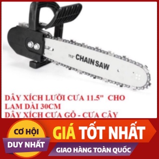 Bộ Lam cưa xích gắn máy mài cầm tay thành máy cưa gỗ tiện lợi