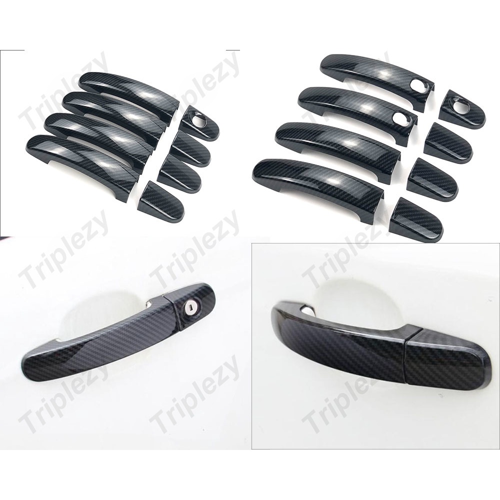 Bộ 8 Miếng Dán Tay Nắm Cửa Xe Hơi Bằng ABS / Sợi Carbon Cho Ford Focus MK2 MK3 2005-2018 Kuga Escape Ranger Wildtrak T6