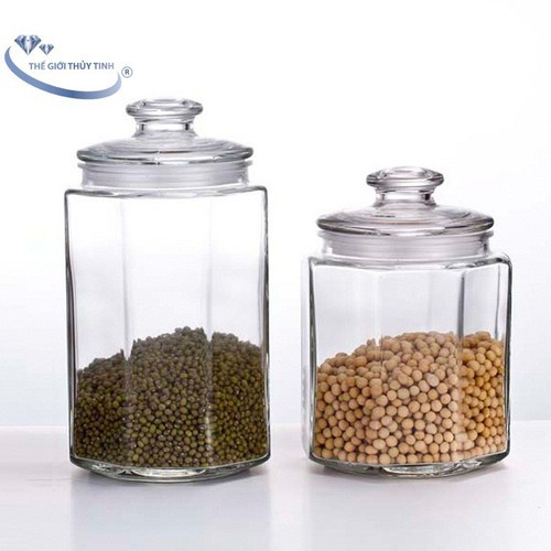 Hũ lọ thủy tinh đựng gia vị lục giác 2 lít SIÊU TO SIÊU ĐẸP | BigBuy360 - bigbuy360.vn