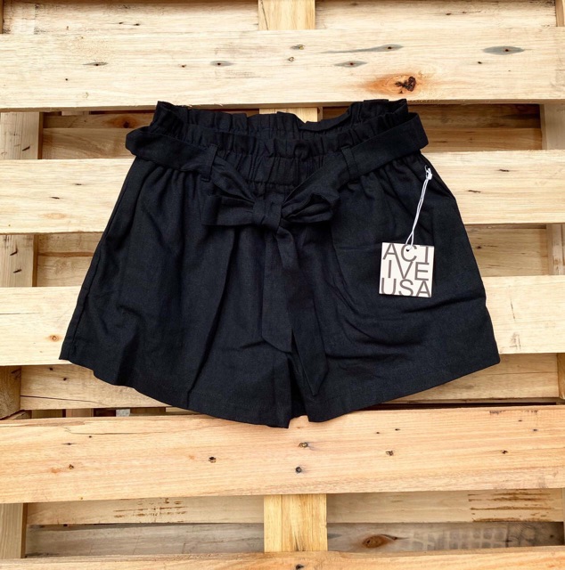 Quần short linen lưng cao Active xuất xịn