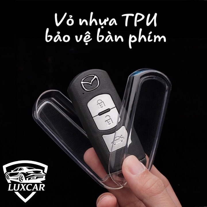 Ốp Khóa Hợp Kim + TPU MAZDA Cao Cấp LUXCAR Cho ( MAZDA 3, MAZDA 6, MAZDA CX5, MAZDA CX 8,...)