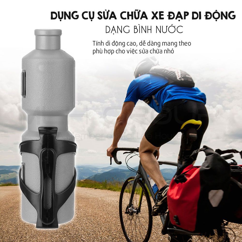 Bộ Dụng Cụ Sửa Chữa Xe Đạp Đa Năng Bơm Lốp Vá Săm Sửa Chữa Xe Đạp Gắn Sườn Xe Tiện Dụng Di Động Mang Theo MLH