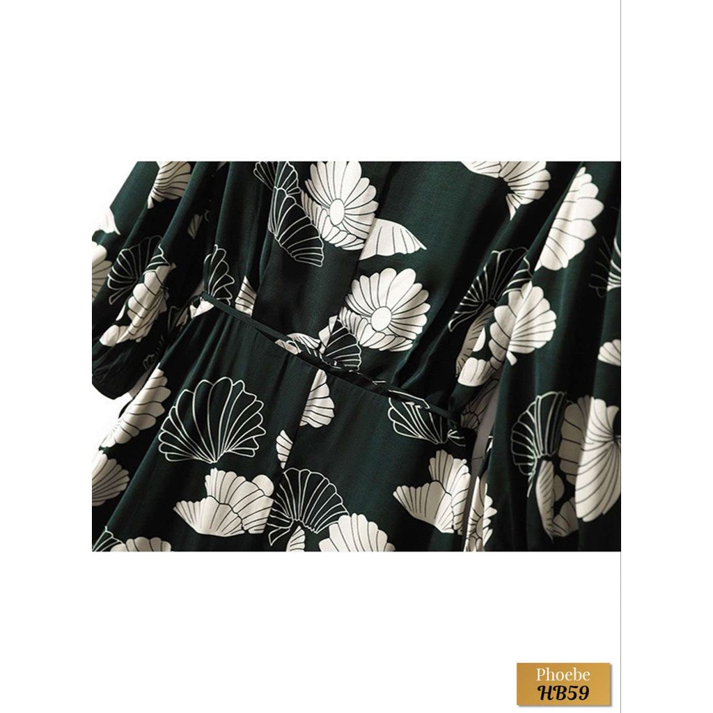 Đầm dáng dài họa tiết sò biển sang trọng - Phoebe Dress - Helen Boutique