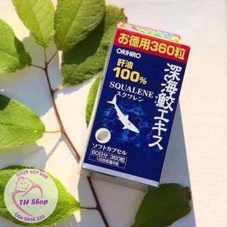 Viên uống orihiro shark squalene 360viên chiết xuất dầu gan cá mập sụn vi cá mập japan