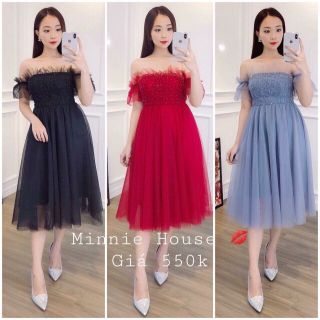 Đầm, đầm trễ vai, đầm voan, đầm dự tiệc siêu đẹp