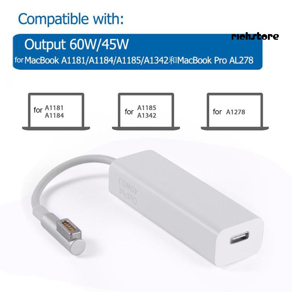 Bộ Chuyển Đổi Usb C Sang Magsafe 45w 60w Cho Macbook Pro