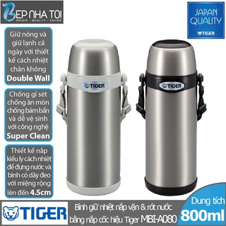 Bình giữ nhiệt Tiger MBI-A080 (800ml) - Hàng chính hãng