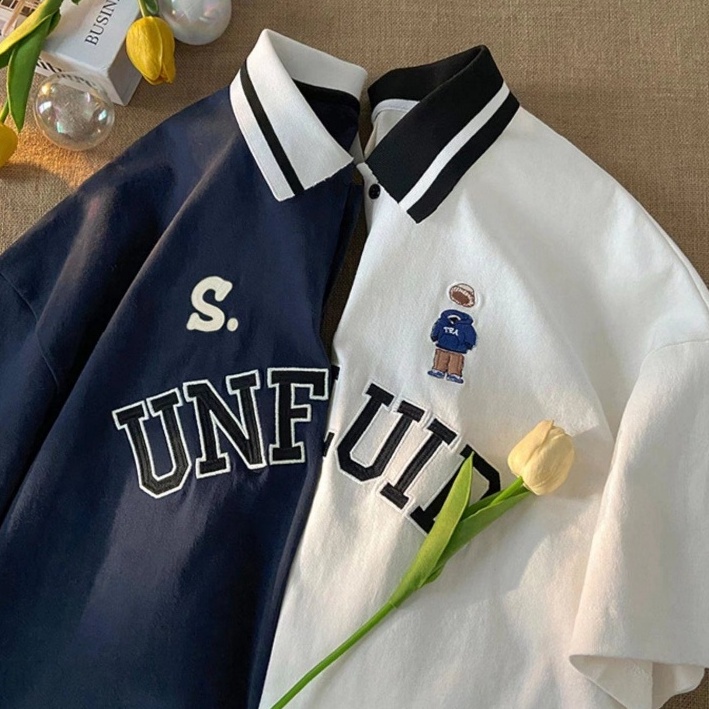 Áo Thun Polo Tay Ngắn Họa Tiết Hoạt Hình Dễ Thương Bắt Mắt Cho Nam áO KhoáC ChốNg NắNgáO Polo, Polo Man Cao CấP