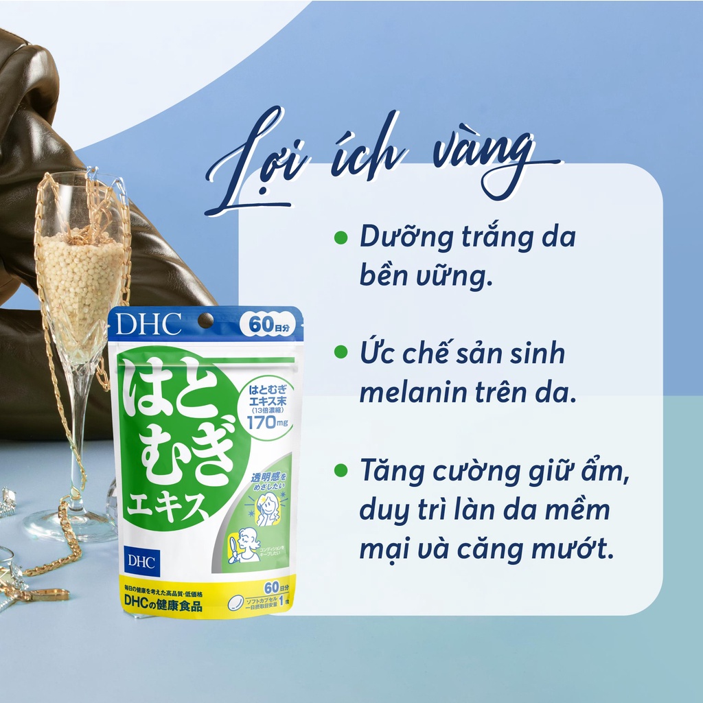 Viên uống Trắng Sáng da DHC Nhật Bản Adlay Extract 30 ngày - 30 viên